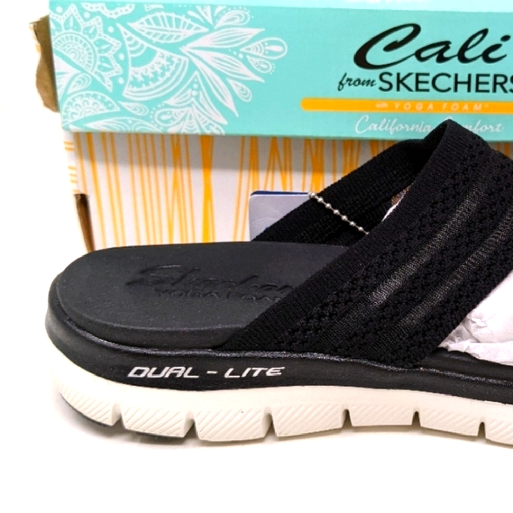 Skechers Vegan Flex Appeal 2.5 Right Sheer Black Slide 119270 Size 8 - Picture 4 of 6